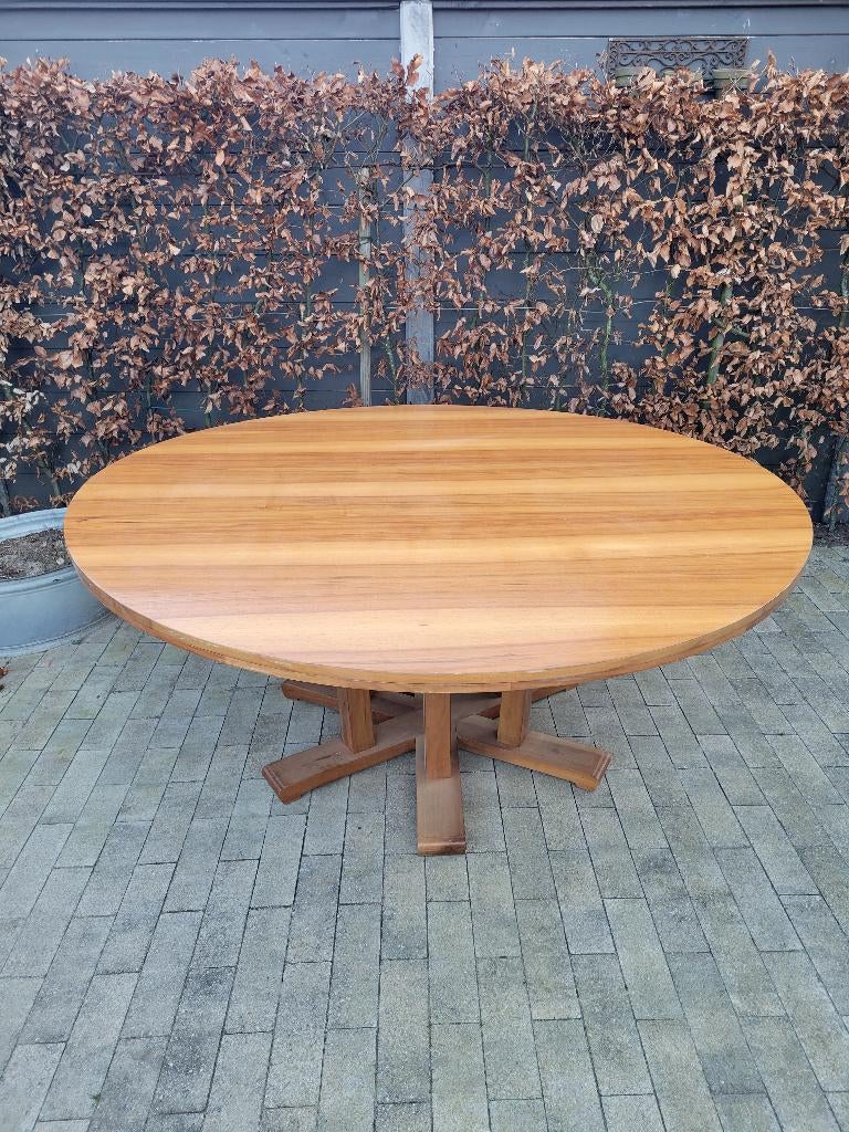 Ronde eettafel rond 180cm, Ophalen, Gebruikt, 150 tot 200 cm, Rond