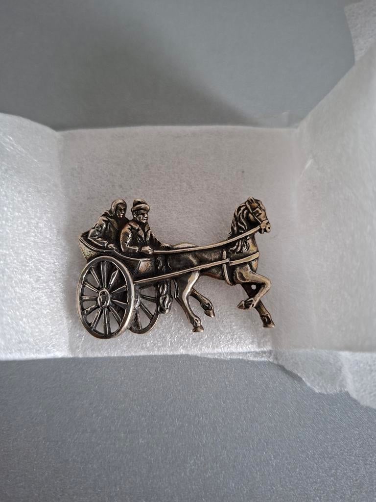 Prachtige antieke 835 zilveren broche edelsmid niekerk, Ophalen of Verzenden, Zilver, Broche