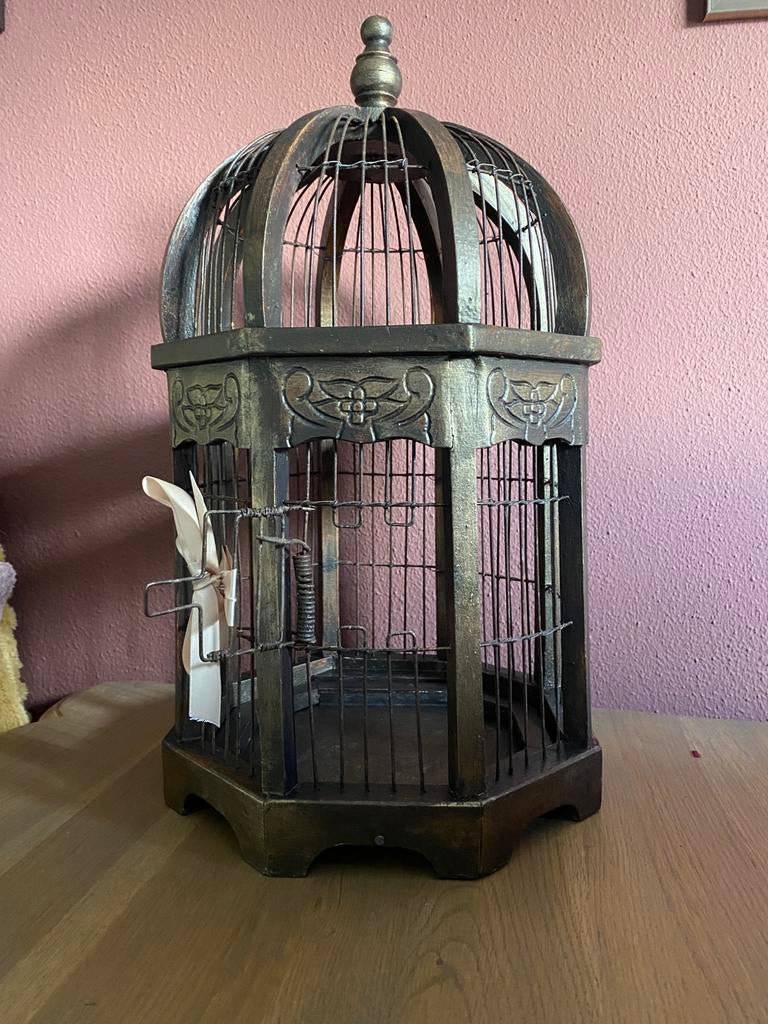 Enveloppendoos, vogelkooi, kaartendoos, bruiloft, Hobby en Vrije tijd, Ophalen of Verzenden, Zo goed als nieuw, Versiering, Geboorte of Huwelijk