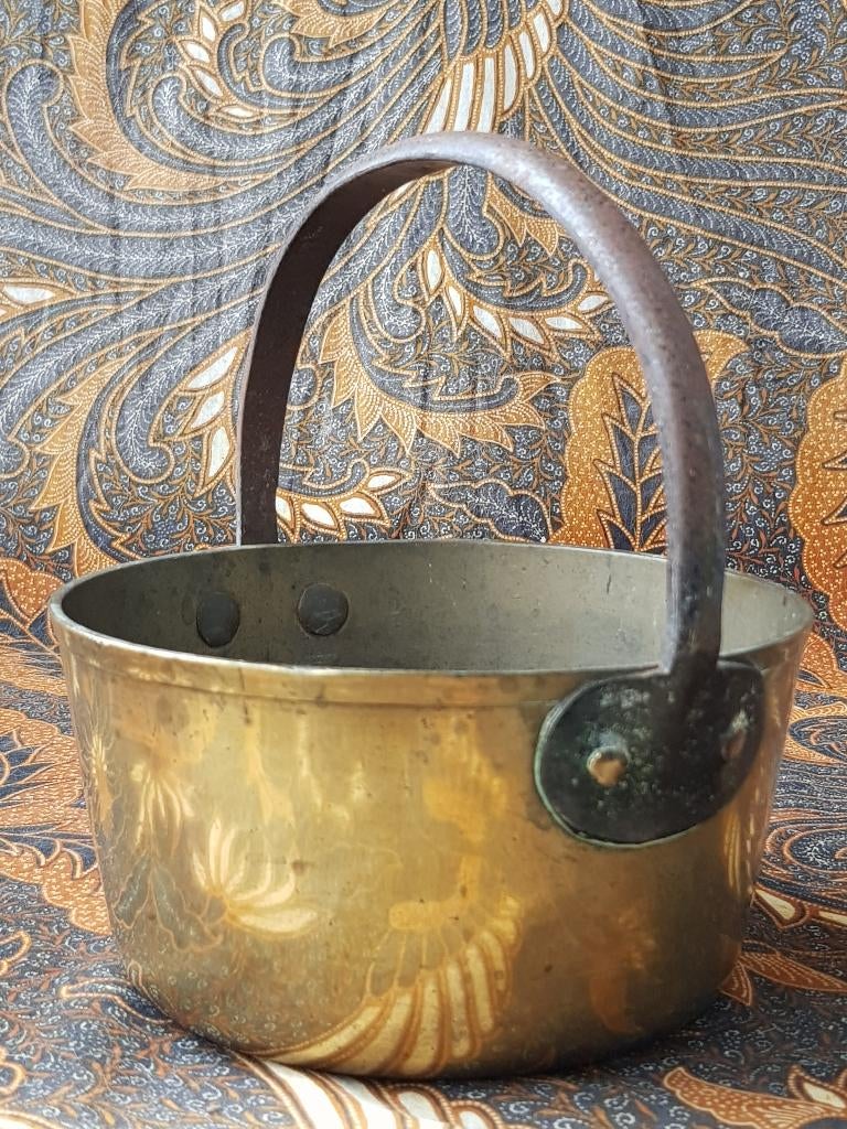 Mooie zware antieke kookpot uit Engeland van koper uit 1880., Antiek en Kunst, Ophalen of Verzenden, Koper