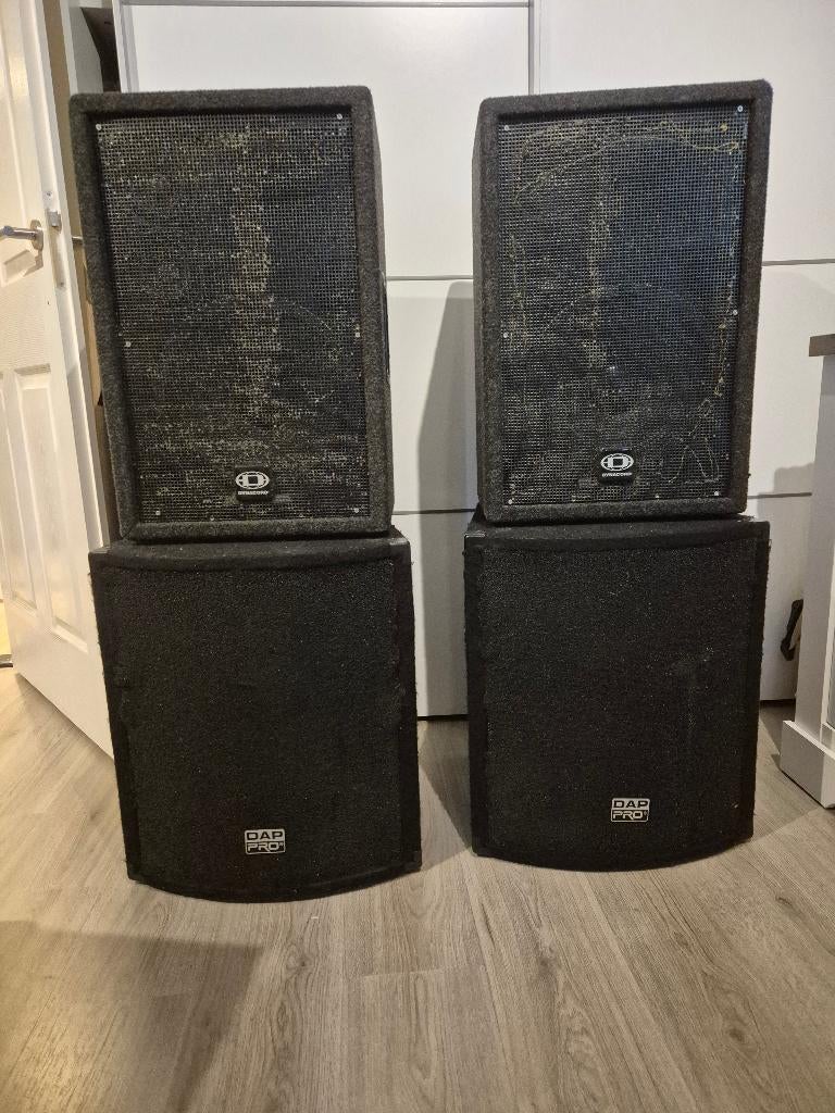 Speakers  dynacord  en subs Dap, Ophalen, Gebruikt, Audio