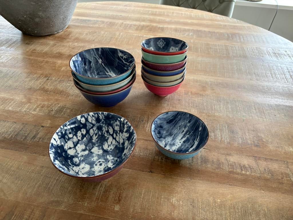 Servies schaaltjes rond, Rond, Ophalen of Verzenden, Zo goed als nieuw, Aardewerk