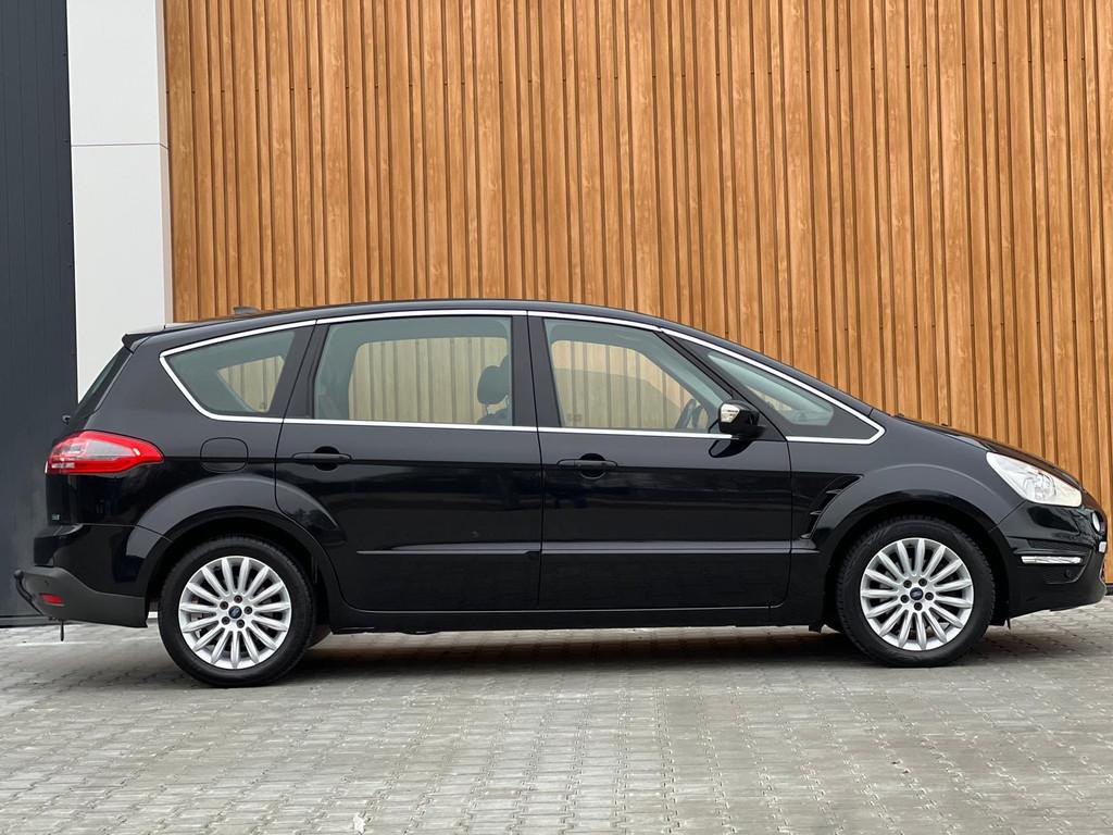 Ford S-Max 1.6 Ecoboost Platinum 7p. Pano Navi Lmv, Auto's, Voorwielaandrijving, Gebruikt, Zwart, 4 cilinders