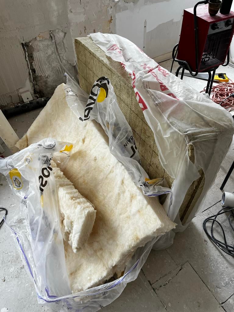 Steenwol en glaswol isolatieplaten, Doe-het-zelf en Verbouw, Isolatie en Afdichting, Ophalen, Dakisolatie, Gebruikt, Steenwol