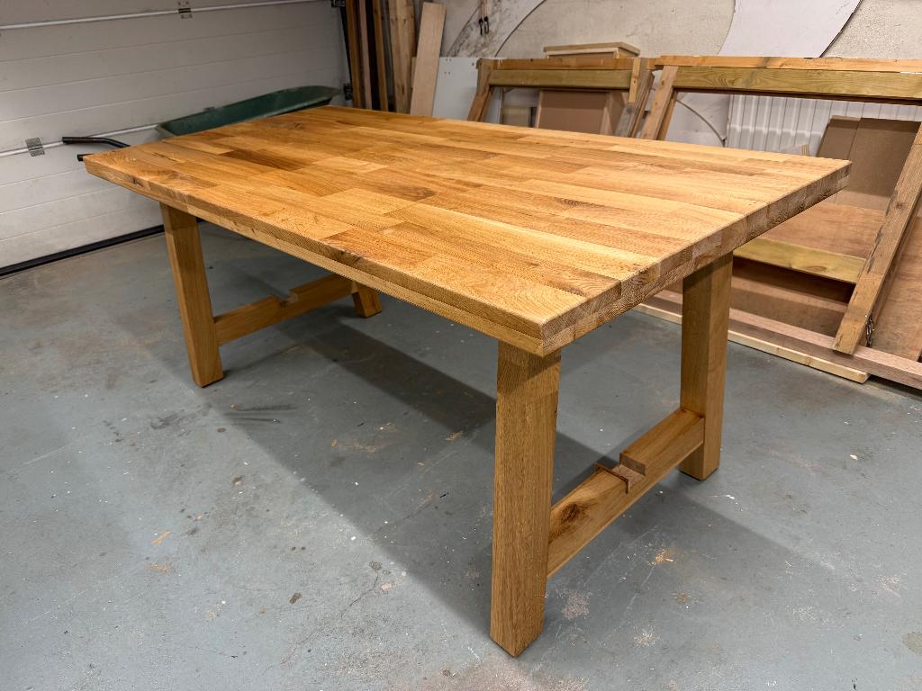 tafel op maat, Huis en Inrichting, Tafels | Eettafels, Ophalen, Eikenhout, 50 tot 100 cm, Vijf personen of meer