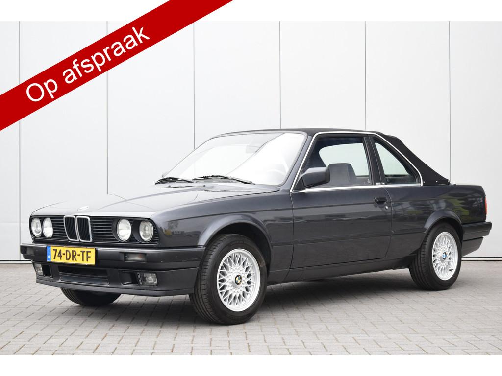 BMW 3 Serie Cabrio 316i Baur TC Diamantschwarz (bj 1991), Auto's, Oldtimers, 1596 cc, Zwart, Cabriolet, Zwart