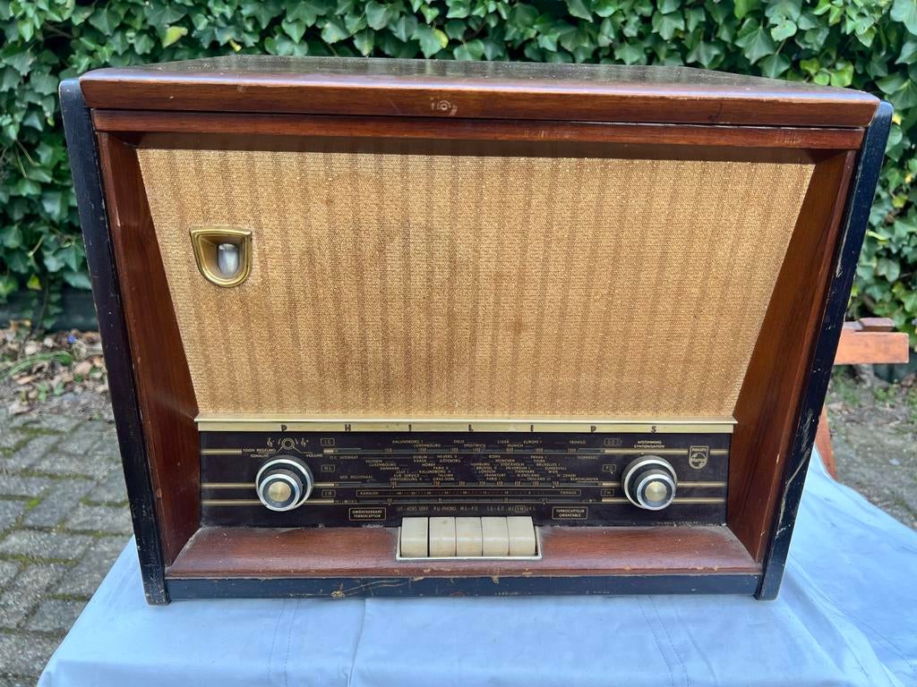 Vintage Philips Radio en Platenspeler - Klassiek Design, Ophalen of Verzenden, Gebruikt, Radio