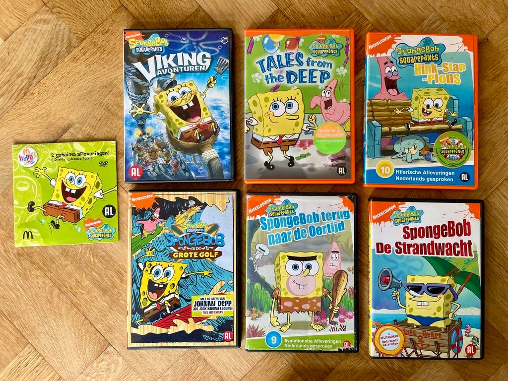 7x Spongebob Squarepants DVD’s (nette staat, met NL), Tekenfilm, Boxset, Ophalen of Verzenden, Zo goed als nieuw