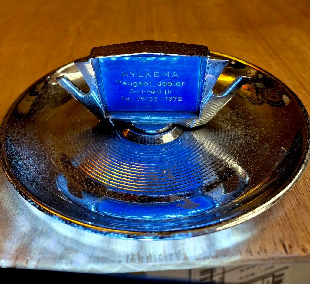 Vintage asbak Hylkema Peugeot Gorredijk, jaren 60, Ophalen, Rond