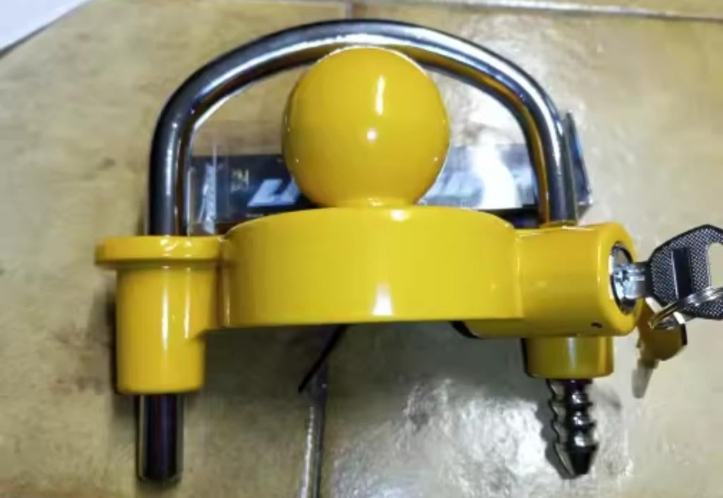 Robuust Trekhaak Slot - Geel, Ophalen of Verzenden, Nieuw