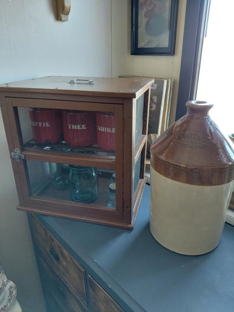 Vintage grote desinfectans steengoed kruik, Antiek en Kunst, Ophalen