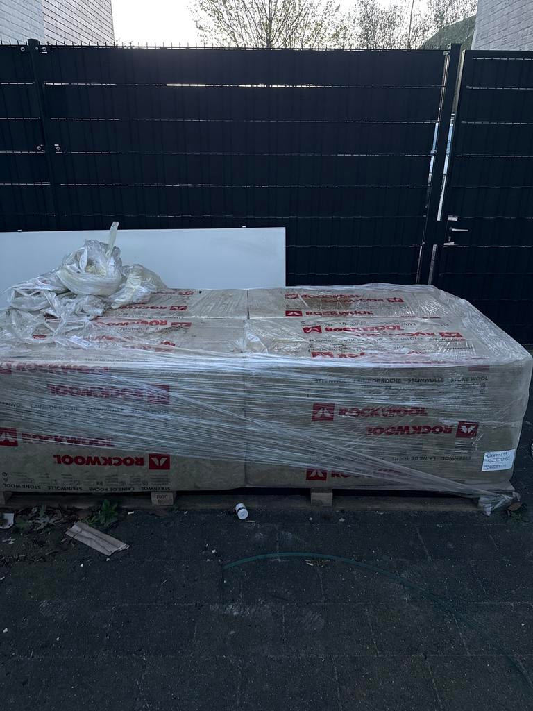 Rockwool steenwol isolatieplaten, Nieuw, Steenwol, Ophalen of Verzenden, 15 m² of meer