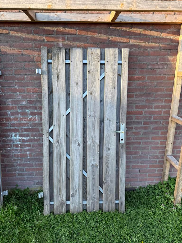houten tuinpoort met beslag, Ophalen, Met poort, Gebruikt, Tuinhek