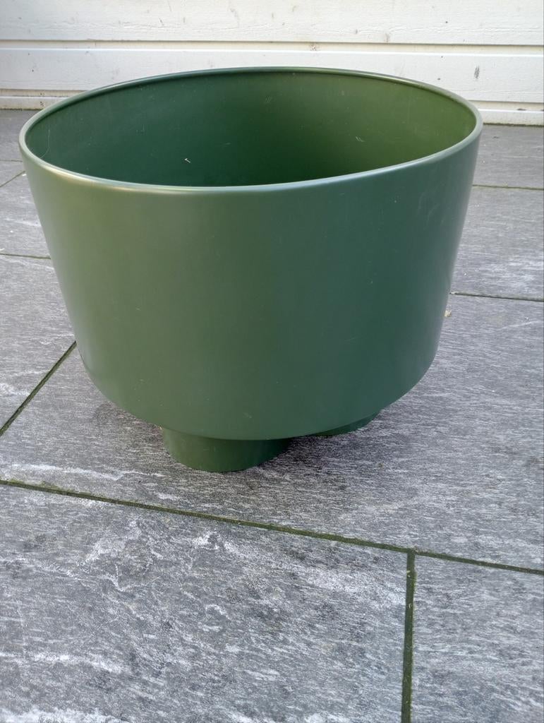 Stijlvolle donkergroene bloempot voor binnen, Ophalen, Rond, Binnen, Minder dan 25 cm