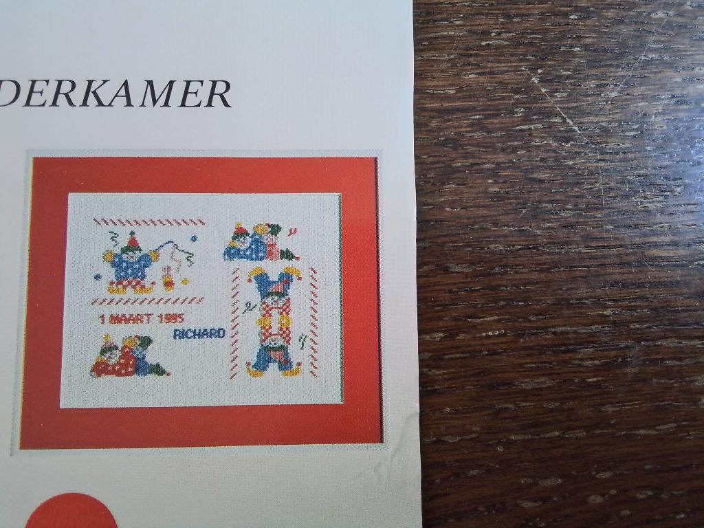 Borduurpatroon van merklappen voor kinderkamer, Ophalen of Verzenden, Zo goed als nieuw, Handborduren, Patroon