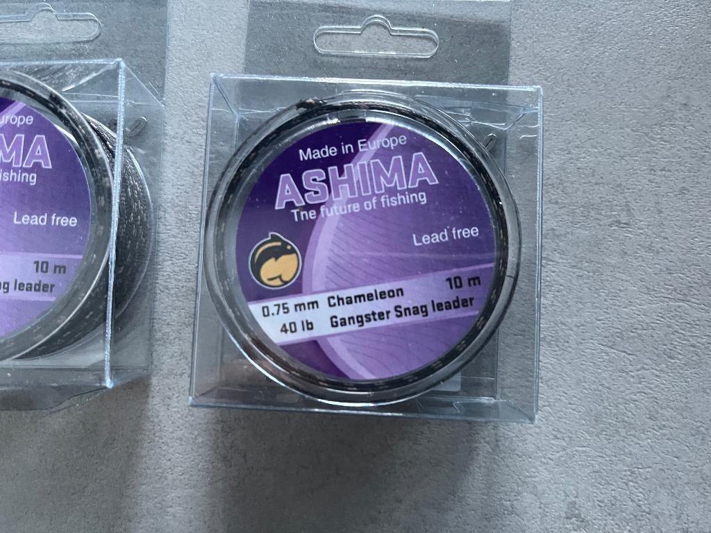 adv 219 / NIEUW set 2 rollen chameleon snag leader ASHIMA, Ophalen of Verzenden, Nieuw, Vislijn