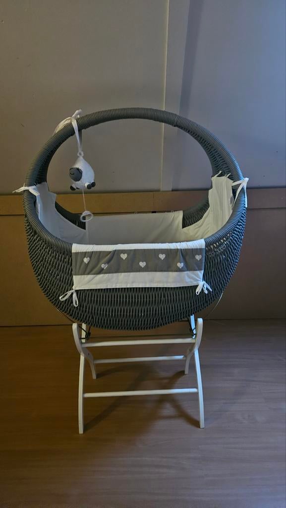 Prachtige Celine wieg - Antraciet/grijs, compleet, Ophalen