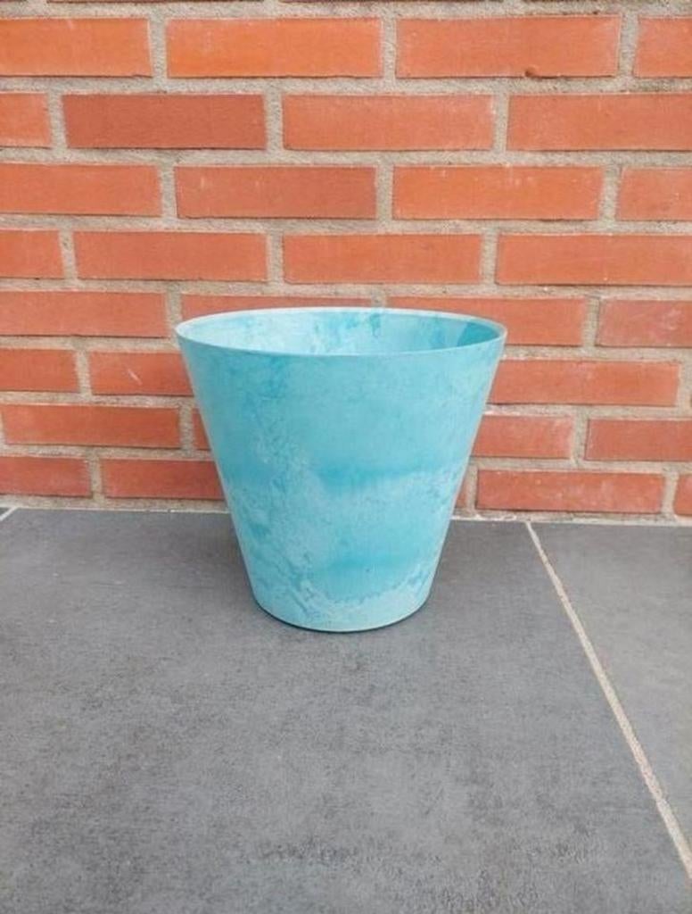 Kunstof bloempot in zeer nette staat!, Kunststof, Rond, Ophalen of Verzenden, Zo goed als nieuw