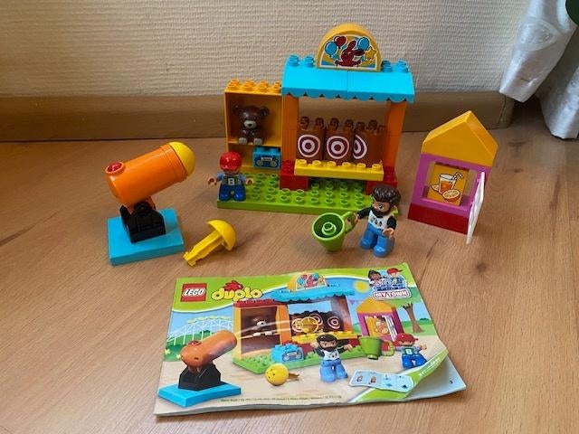 Duplo, kermis schiettent (my town) pop, set 10839 compleet, Gebruikt, Overige thema's, Ophalen of Verzenden, Compleet