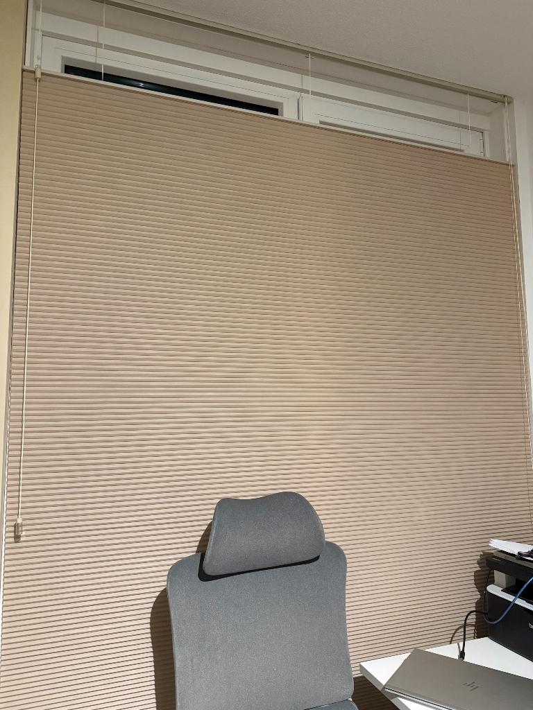 Plissé gordijn Veneta, Ophalen, Plissé gordijn, Beige, 150 tot 200 cm