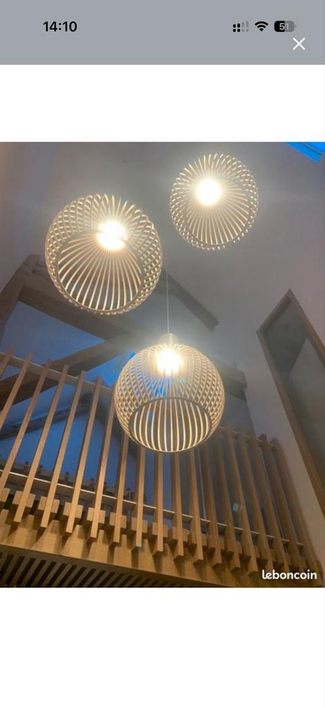 5x Secto Octo 4240 hanglampen van Secto Design, Ophalen, Zo goed als nieuw, Hout, 50 tot 75 cm