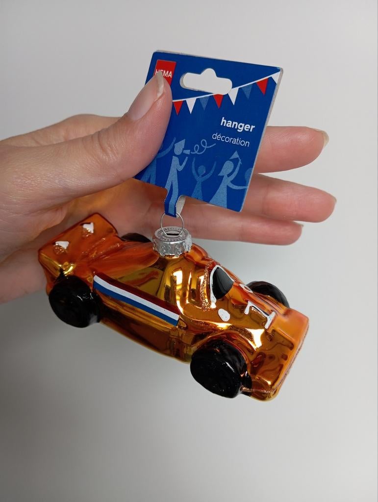 Kerst hanger ornament oranje raceauto
| Hema, Diversen, Ophalen of Verzenden