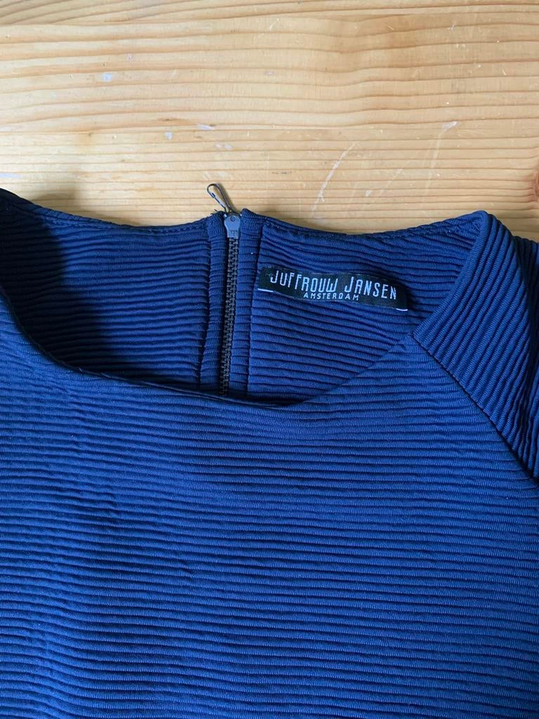 Juffrouw Jansen trui maat S, Ophalen of Verzenden, Gedragen, Maat 36 (S), Blauw