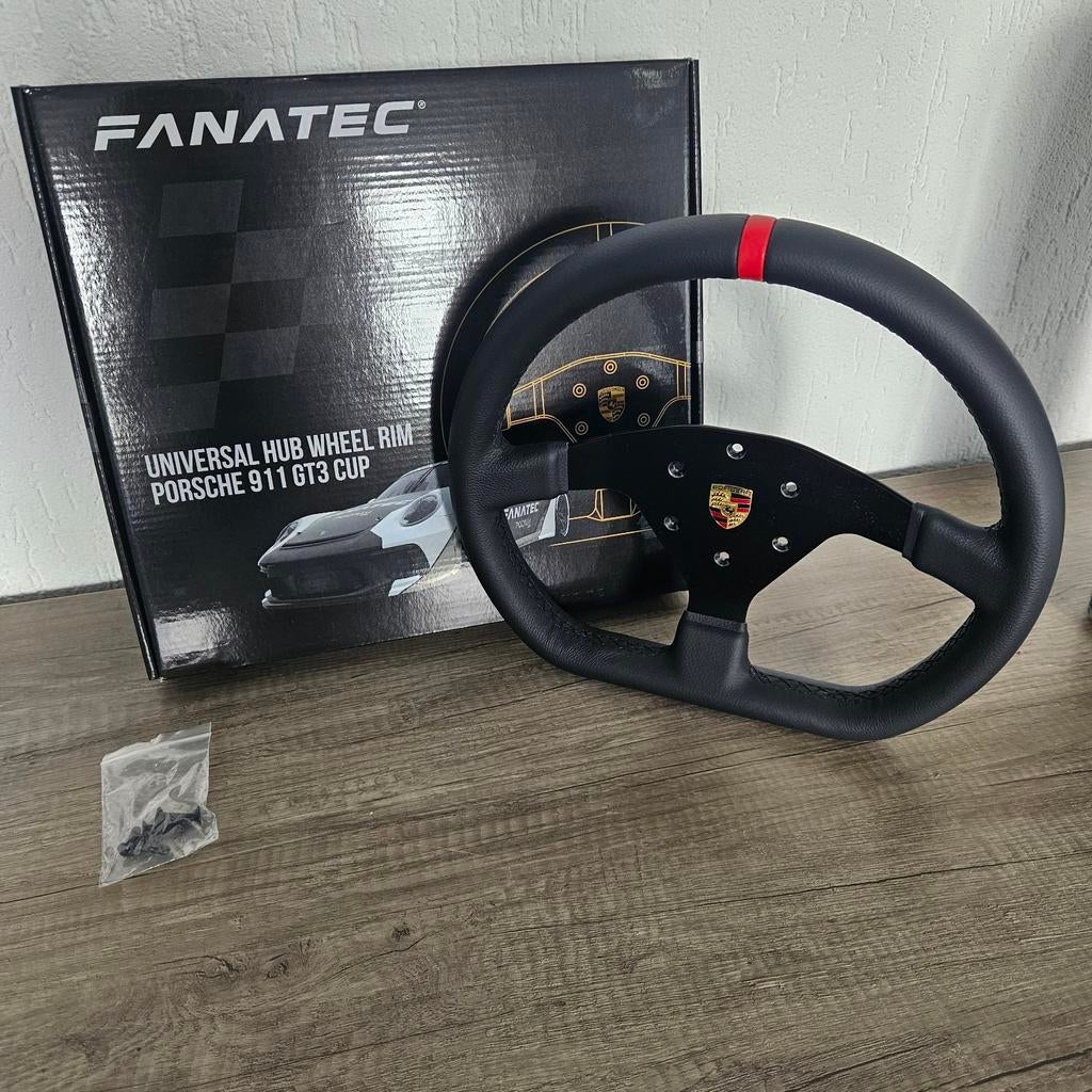 Fanatec Porsche 911 GT3 Cup Leren Stuurwiel (Podium), Ophalen of Verzenden