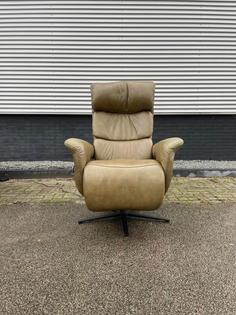 Groene XL meubelzorg relax fauteuil / relax stoel elektrisch, Ophalen, Minder dan 75 cm, Zo goed als nieuw, Nvt