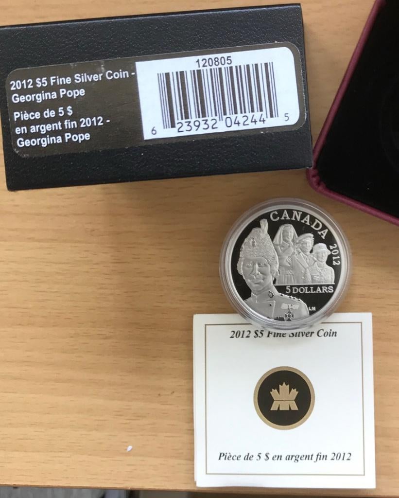 Canada - Silver 5 Dollar 2012 - Georgina Pope, Verzenden, Noord-Amerika, Setje, Zilver