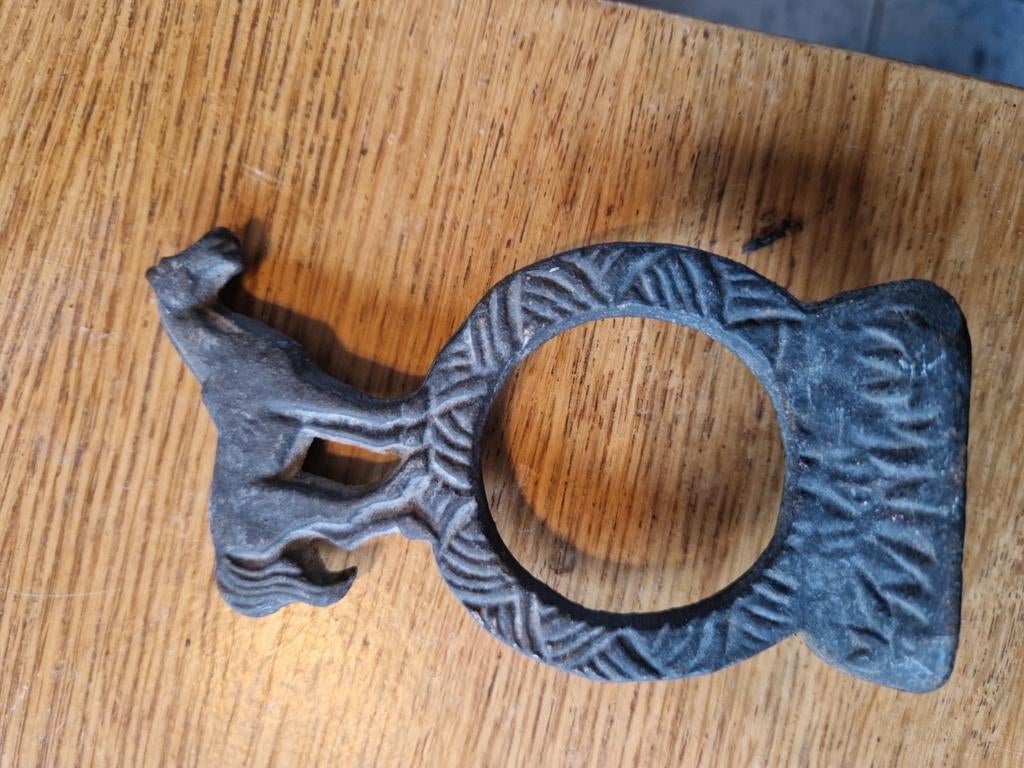 Metalen beeldje koe / stier - decoratief, Ophalen of Verzenden