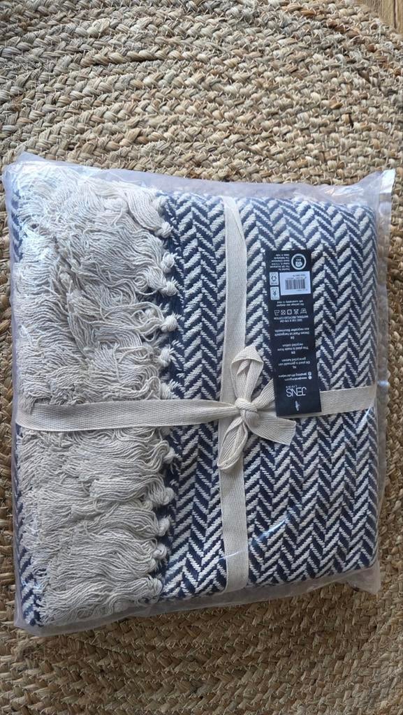 Plaid 130x170, Huis en Inrichting, Woonaccessoires | Kussens, Nieuw, Wit, Rechthoekig, Ophalen of Verzenden