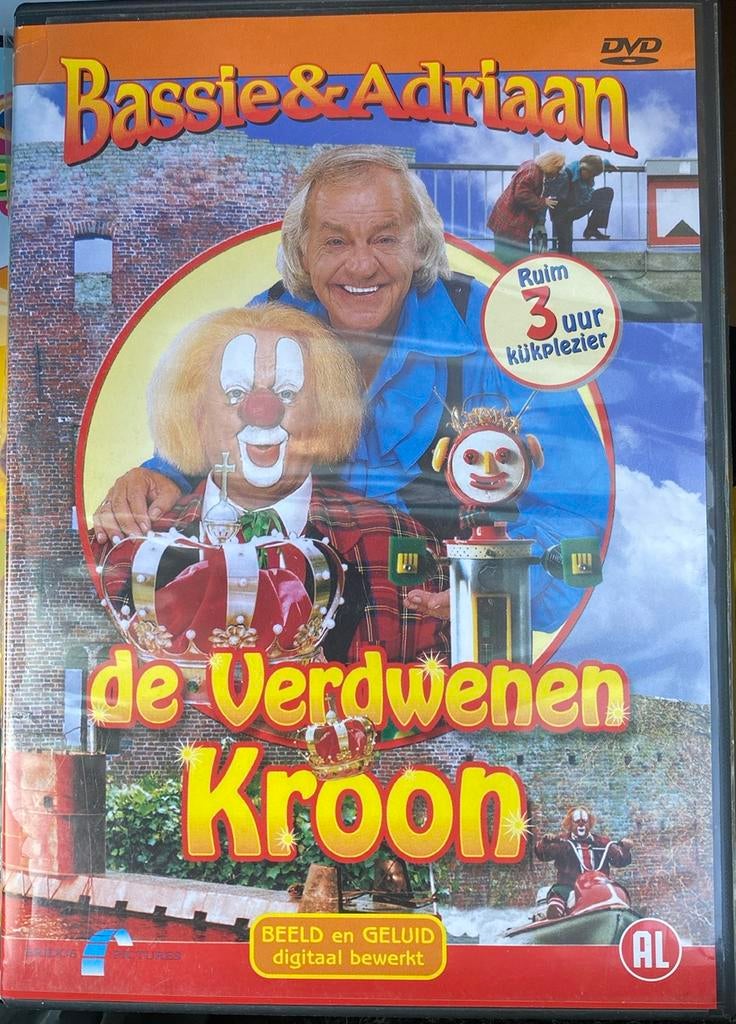 Dvd bassie en adriaan - de verdwenen kroon, Alle leeftijden, Ophalen of Verzenden, Zo goed als nieuw