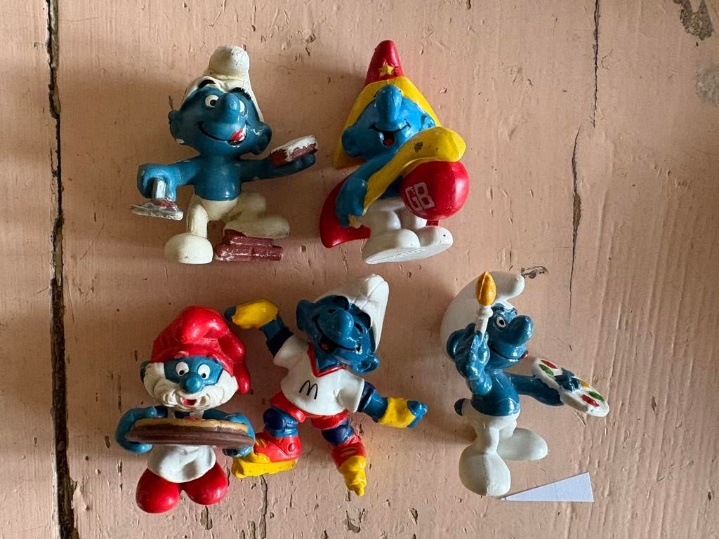 Vintage smurfen oa schleich, Ophalen of Verzenden, Gebruikt