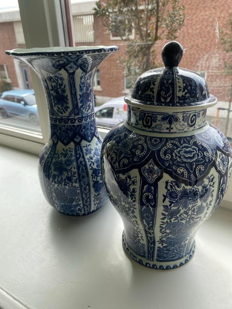 Delfts Blauw kaststel 2-delig Boch Royal Sphinx Holland, Antiek en Kunst, Antiek | Porselein, Ophalen