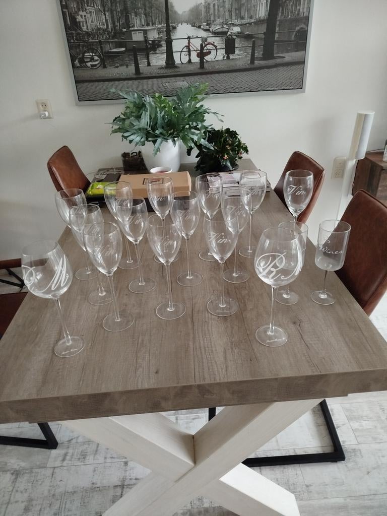 Grote partij wijnglazen Riviera maison, Ophalen of Verzenden, Zo goed als nieuw, Overige typen