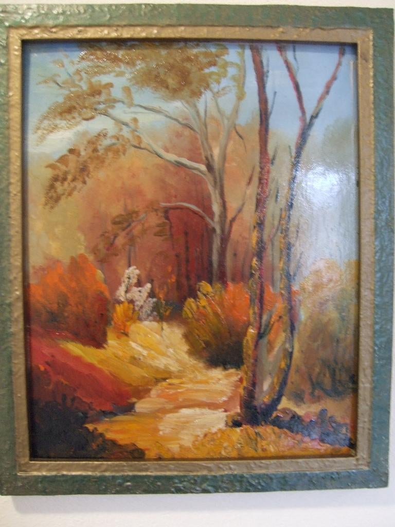Kunstschilder P.J. Lucas, Herfst, 1965, olieverf op paneel, Antiek en Kunst, Kunst | Schilderijen | Klassiek, Ophalen of Verzenden
