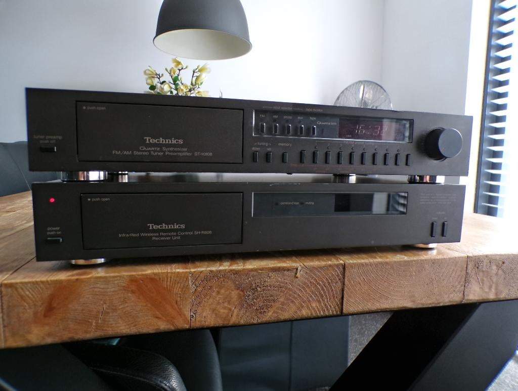 4dlg Technics/Dynavox voor-eindversterker set met timer, Overige merken, Gebruikt, Tuner of Radio, Losse componenten