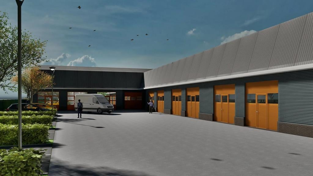 Nieuwbouw bedrijfsunit met overheaddeur + toilet