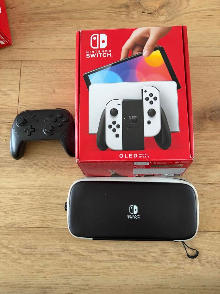 Nintendo Switch OLED met factuur/garantie, Sn, Met 2 controllers, Zo goed als nieuw, Nintendo