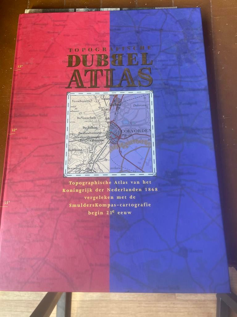 Topografische Dubbel Atlas 1868 - 21e eeuw, Overige atlassen, Ophalen of Verzenden, Zo goed als nieuw, 1800 tot 2000