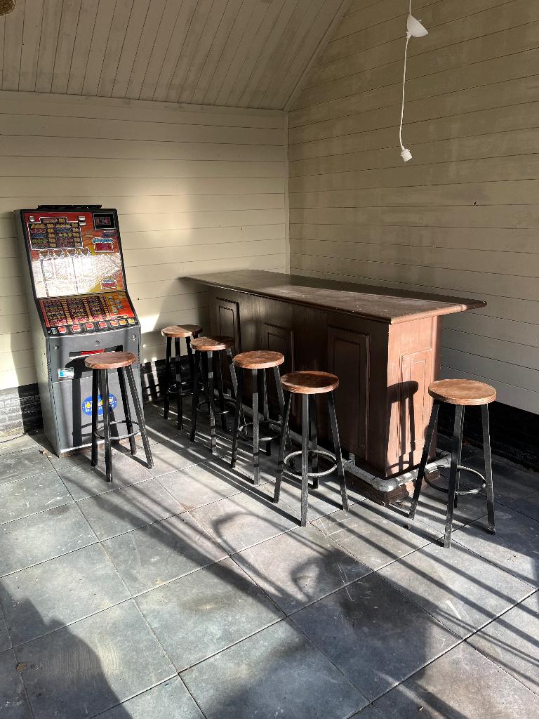 Bar met barkrukken, Ophalen, 5 krukken of meer, Zo goed als nieuw, 90 cm of meer