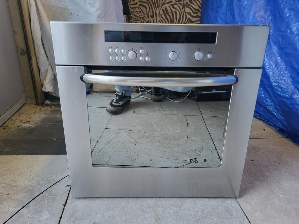 BOSCH RVS COMBI OVEN COMBI MAGNETRON GRILL HETE LUCHT 60+ 60, Ophalen, Zo goed als nieuw, Hete lucht, 45 tot 60 cm