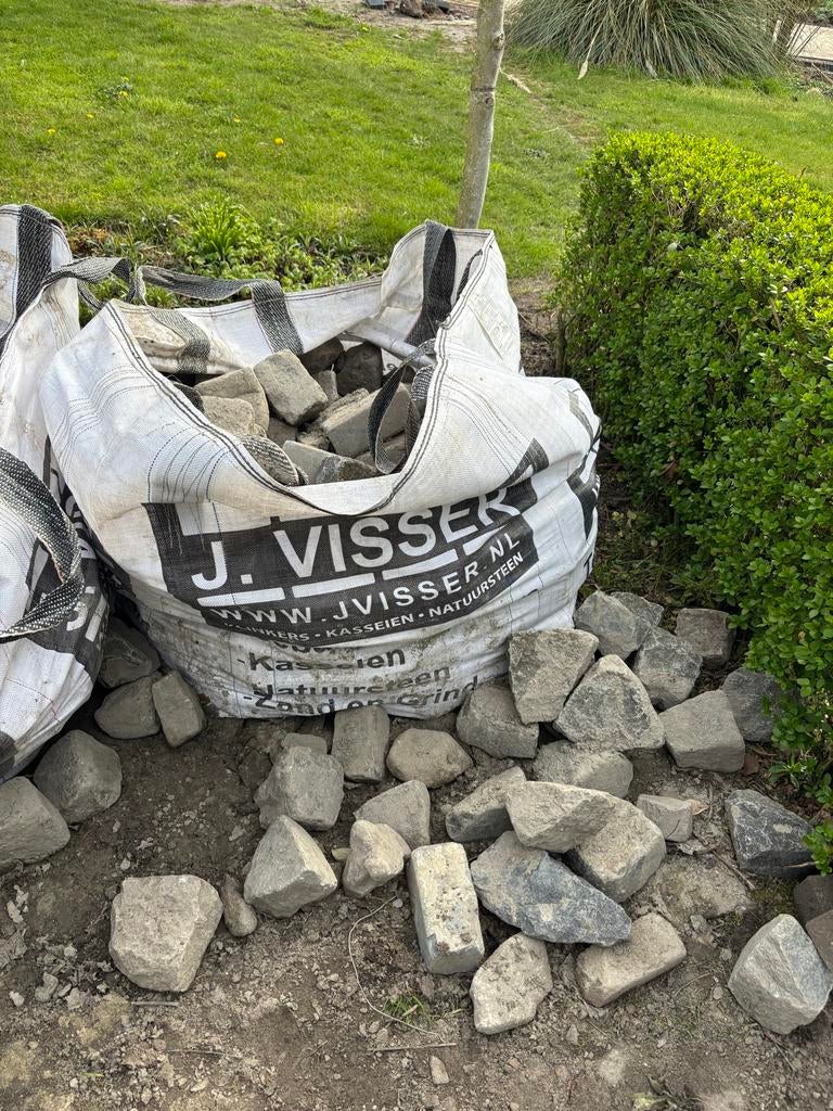 Kinderkoppen - Natuursteen Klinkers, Tuin en Terras, Tegels en Klinkers, Ophalen, Gebruikt, Klinkers, Natuursteen