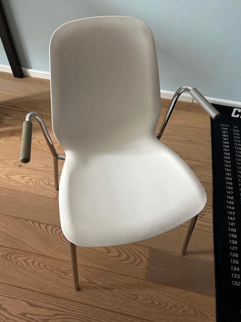 IKEA Leifarne stoel, Kunststof, Wit, Ophalen of Verzenden, Zo goed als nieuw