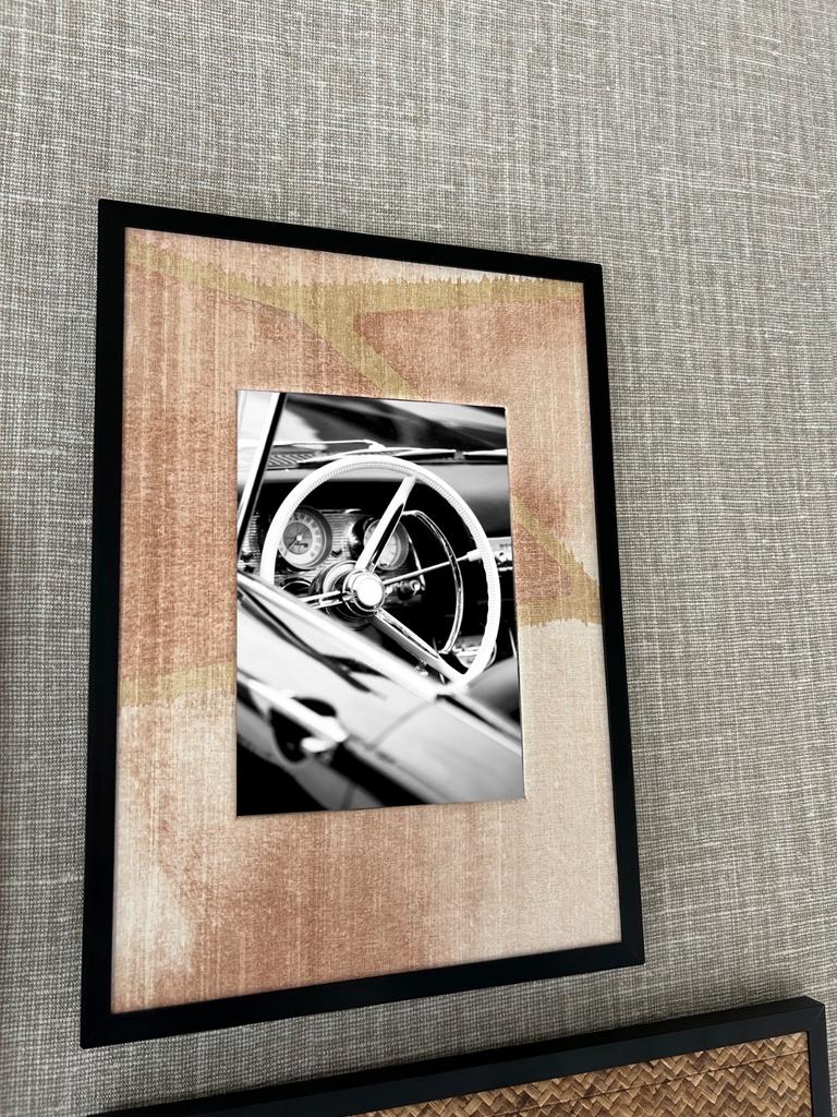 Fotolijst 21x30 met passe-partout Élitis behang VP 932 10, Ophalen, Gebruikt, Foto of Poster, Minder dan 50 cm