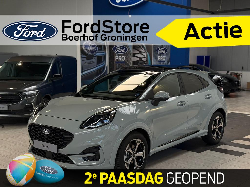 Ford Puma EcoBoost Hybrid 155 pk ST-Line X | Winter Pack | A, Zwart, Adaptive Cruise Control, 1226 kg, Bedrijf