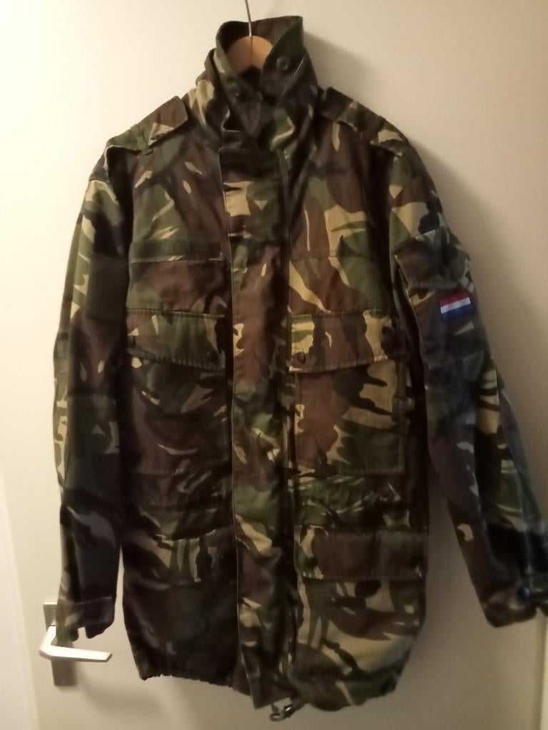 Parka Woodland Nederlands Leger met binnenvoering M/L, Maat 52/54 (L), Ophalen of Verzenden, Zo goed als nieuw, Groen