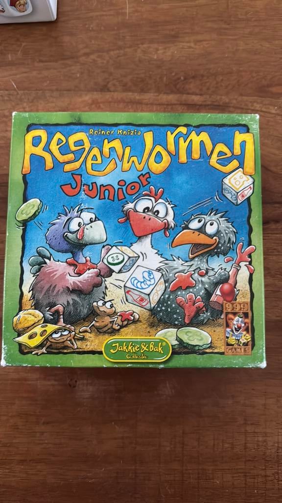 Spel regenwormen junior, Hobby en Vrije tijd, Gezelschapsspellen | Kaartspellen, Ophalen of Verzenden, Gebruikt