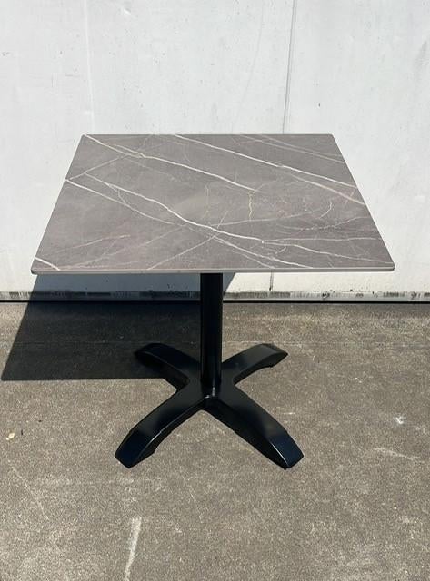 1 horeca bistro terrastafel trespa volkern 70x70 marmerlook, Ophalen, Zo goed als nieuw